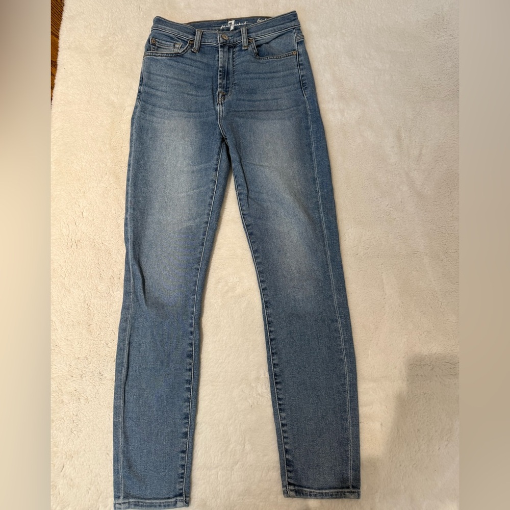 7 For All Mankind Light Blue Skinny Jeans